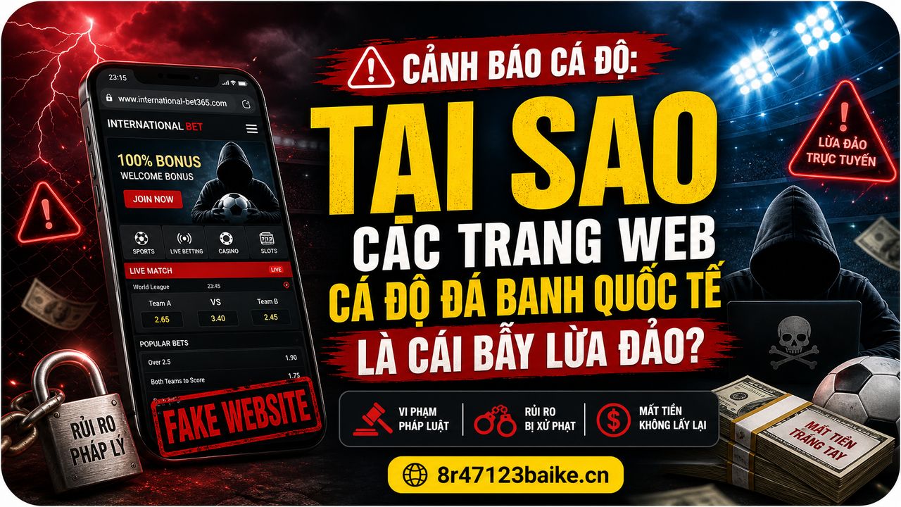 Cảnh báo cá độ: Tại sao các trang web cá độ đá banh quốc tế là cái bẫy lừa đảo?